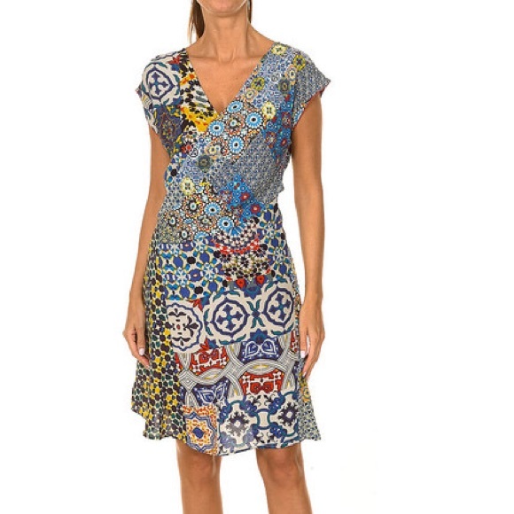 Desigual Dresses & Skirts - Desigual Saya Boho / kaleidoscope print summer dress